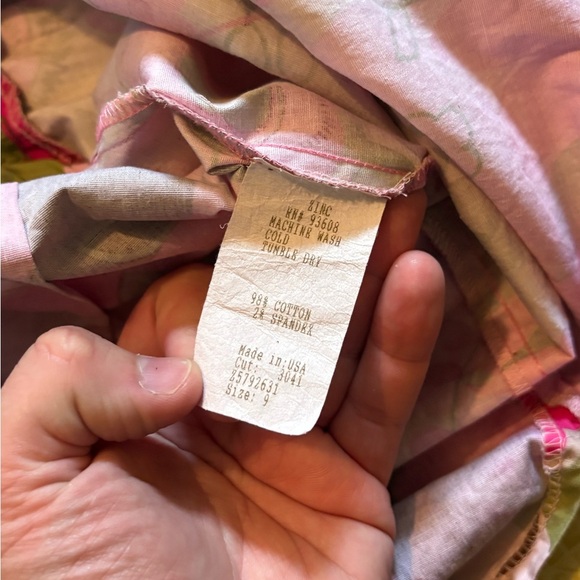 Vintage Floral Pink and Brown Mini Dress - Picture 8 of 10